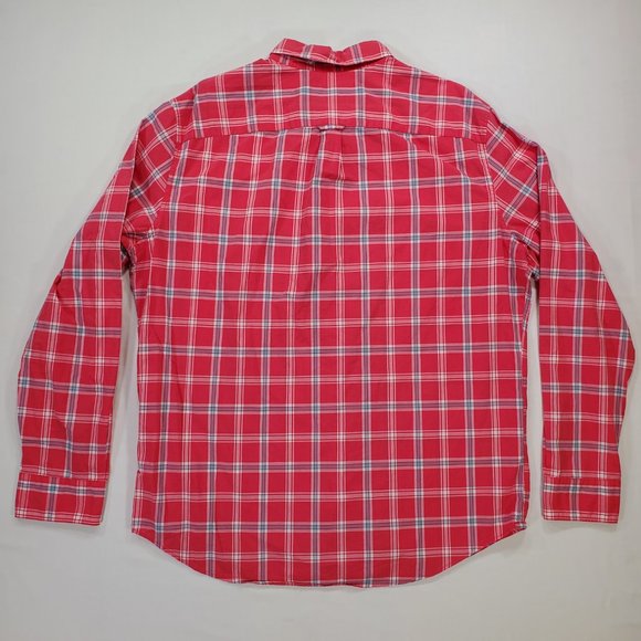 American Eagle Shirt Mens XL Salmon Plaid Seriously Soft Classic Fit Button Down - Picture 10 of 15